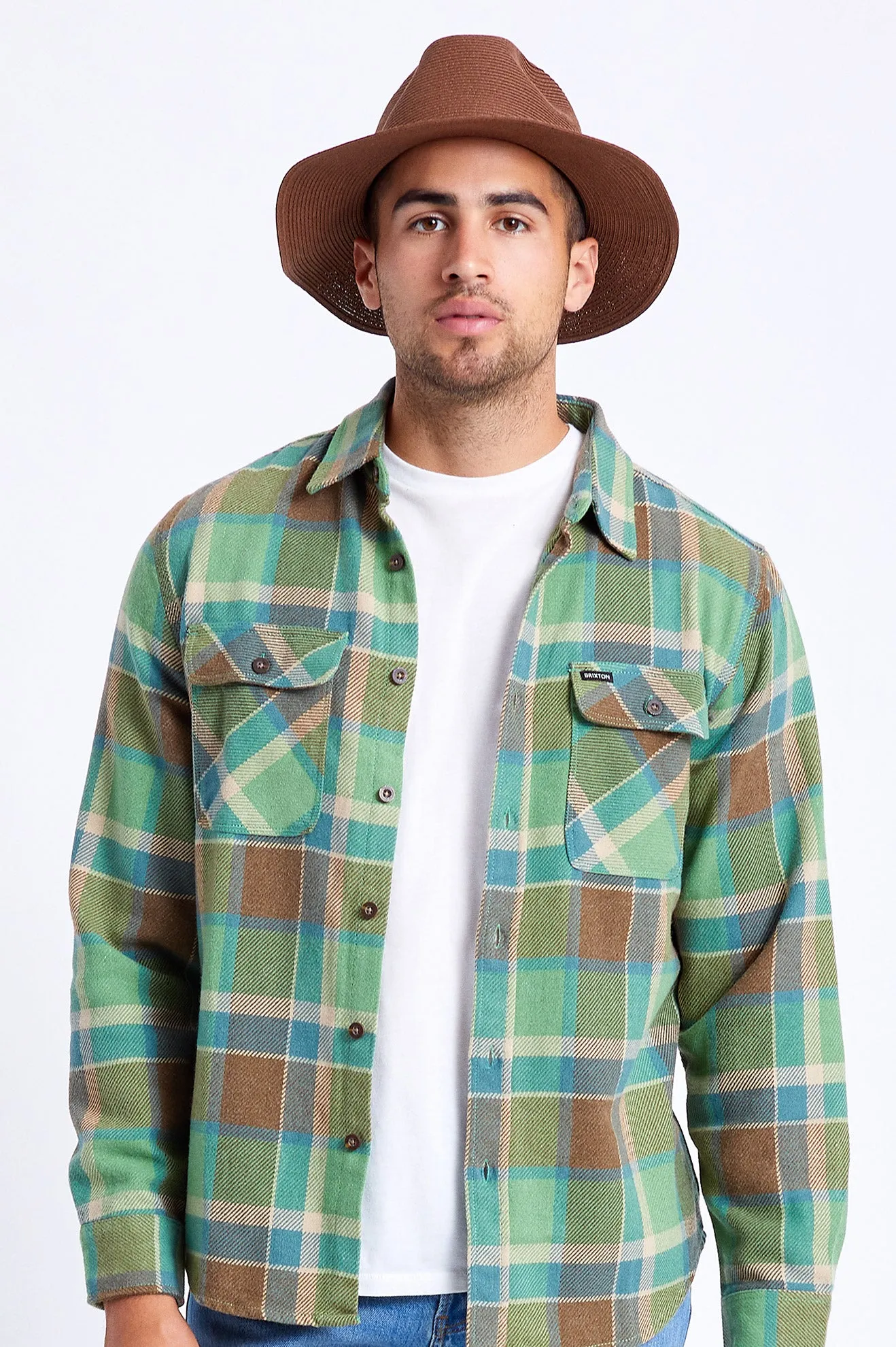 Wesley Straw Packable Fedora - Dark Brown