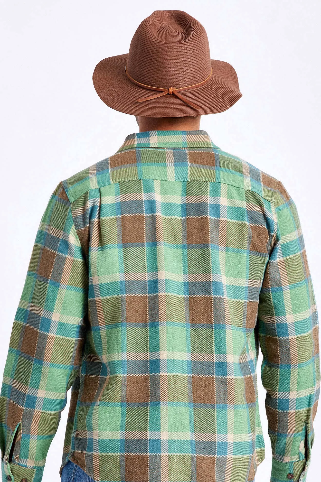 Wesley Straw Packable Fedora - Dark Brown